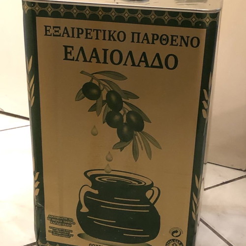 Container of 17 liters extra virgin olive oil from Ancient Olympia, November 2024 harvest
