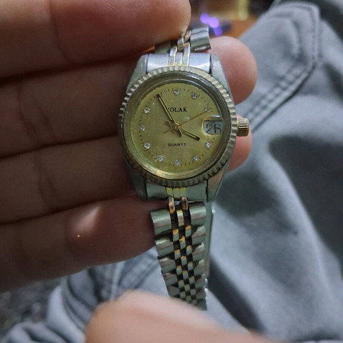 Rolak Swiss quartz watch like new, women's, yellow