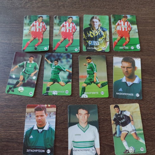 Collectible football cards pack of 11 from 90s, like new