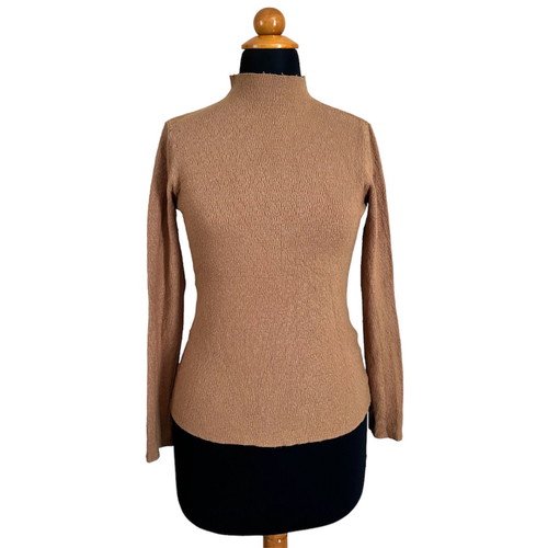 Nas.ty Co mockneck blouse used, brown, size M