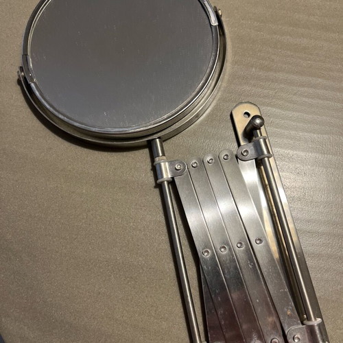 IKEA ZOOM double sided mirror used, stainless steel 17 cm