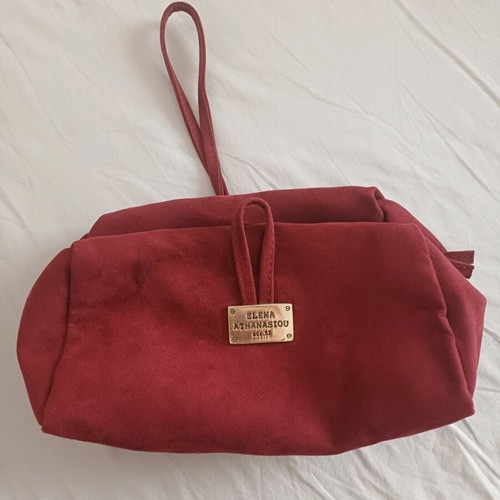 Elena Athanasiou hand bag like new, wine red color