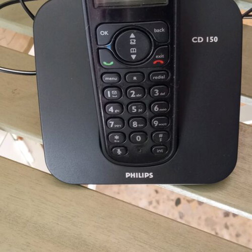 Philips wireless phone like new, black