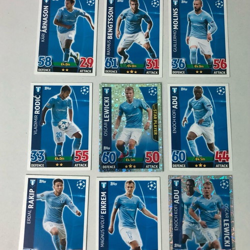 Match Attax 2015/16 Malmo FF set 9 cards like new