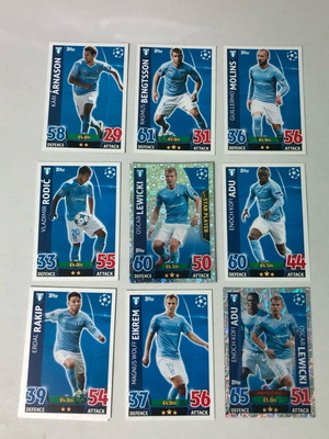 Match Attax 2015/16 Malmo FF set 9 cards like new