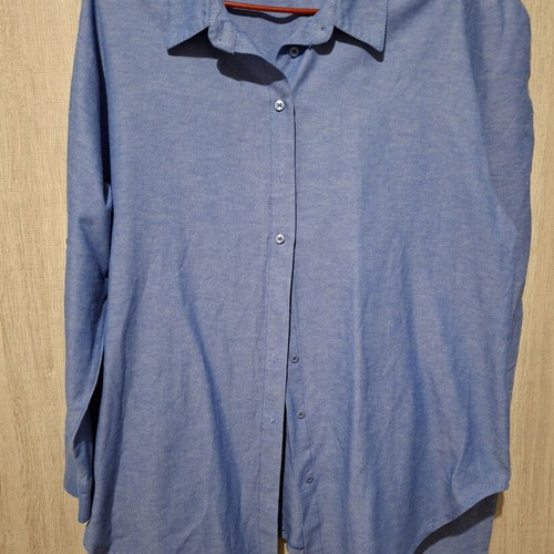 Women's set with shirt and elastic waist pants, like new, blue, L/XL