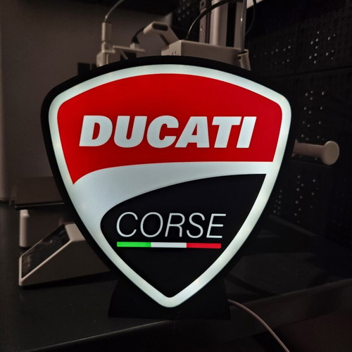 Ducati Logo Lightbox 3D printed, like new, USB powered