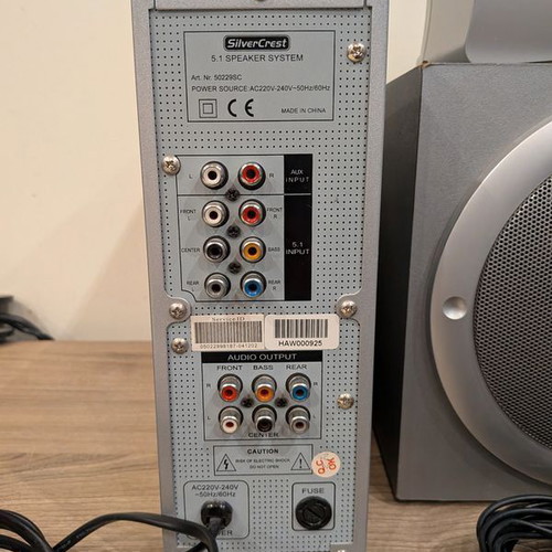 SilverCrest Surround 5.1 speaker system like new with remote