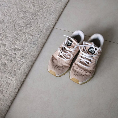 Nike women's athletic shoes used with Air Max sole, size 38, beige