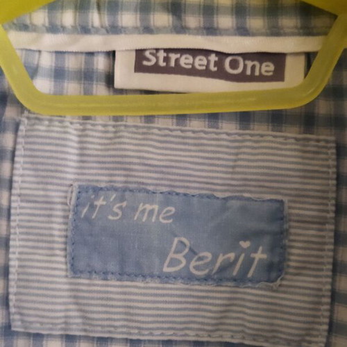 Street One short-sleeve shirt like new, blue and white, size M