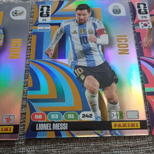 Panini FIFA World Cup 2026 Adrenalyn XL Icon cards set of 3, Lionel Messi