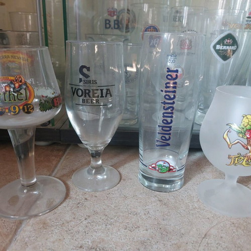 Collectible and rare beer glasses like new