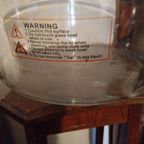 Pyrex bowl used, diameter 33 cm height 17 cm for robot