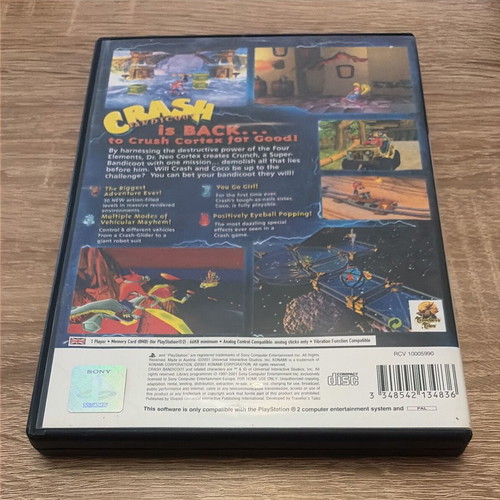 Crash Bandicoot: The Wrath of Cortex PS2 game Black Label CIB