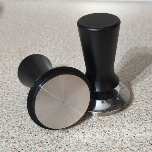 Espresso Tamper adjustable with internal spring, set of 2, 50mm