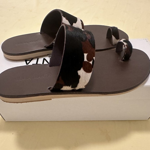 Sofia Manta sandals like new, ponyskin, size 37, brown