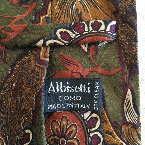 Vintage Italian silk tie used, multicolored