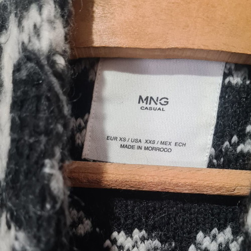 MNG Women's Coat Jacket like new, XS, black and white