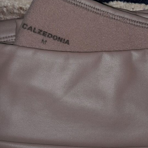 Calzedonia leather-look leggings size M like new, beige