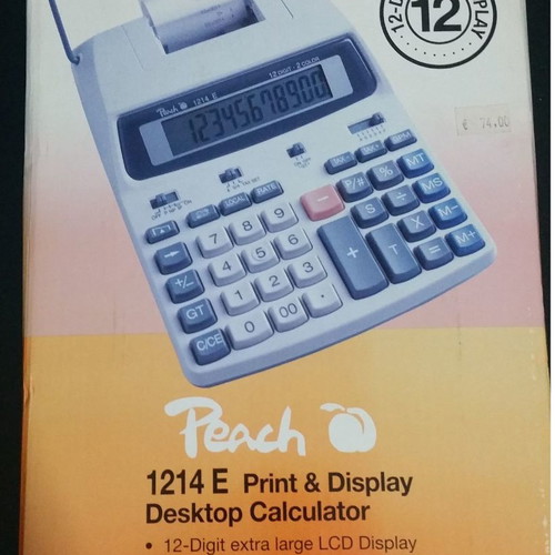 Peach 1214E calculator with printer new