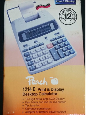 Peach 1214E calculator with printer new