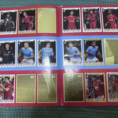 Panini Official Sticker Album 2021 used, partial completion