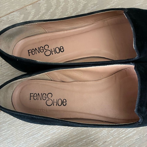 Feng Shoe used ballerinas, pack of 2 pairs, size 39, grey and black