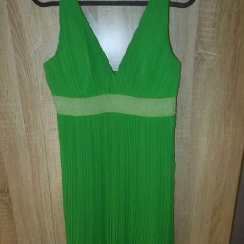 Green Pleated Cocktail Dress Rubens Alves