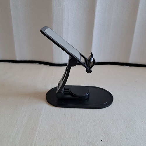 Adjustable phone and tablet stand new, foldable black