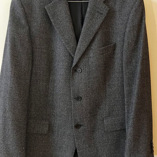 Féraud jacket new, 100% wool, size L, black and grey