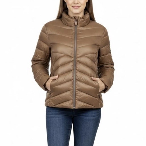 Brandtex down jacket new, women's brown, L-M