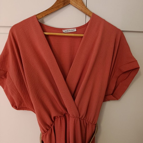 Long salmon dress, one size