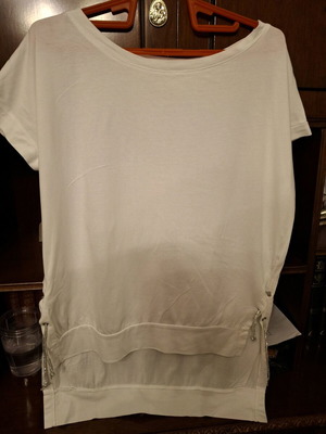 BSB women's asymmetrical blouse with silver cords, like new