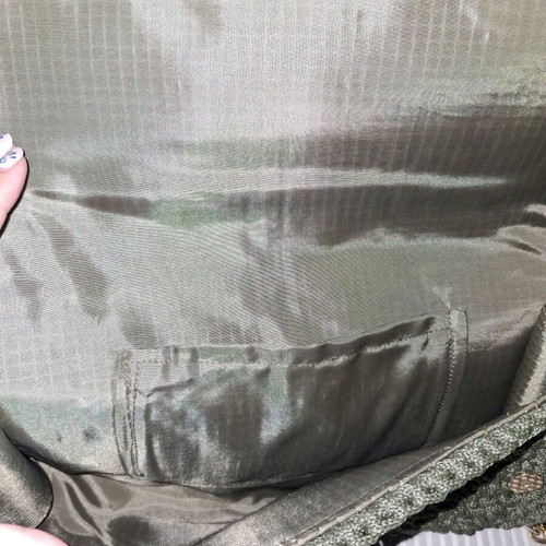 Handmade khaki bag with chain new