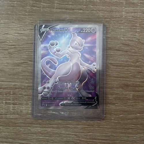 Pokemon Mewtwo V Full Art Promo Card 2022 Sword & Shield new