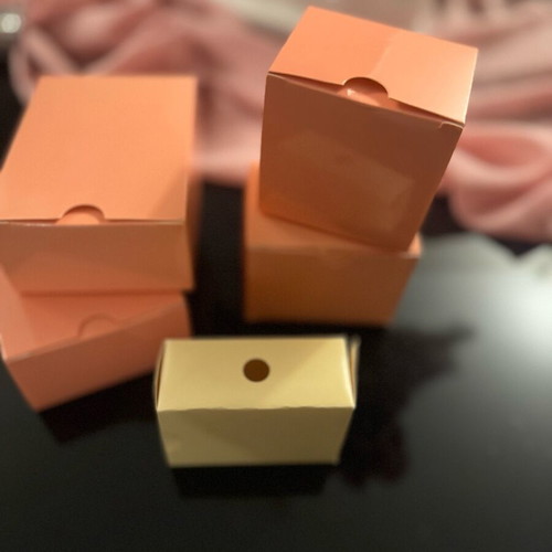 Paper jewelry boxes new, pack of 3, slightly pinkish