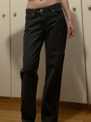 H&M low waist straight black jeans