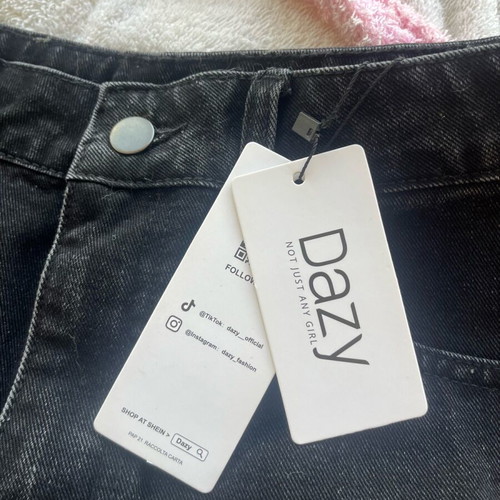 Denim shorts new black size M