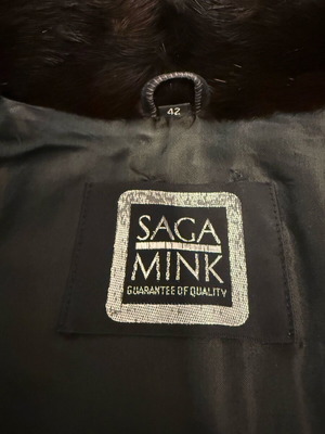 SAGA MINK палто като ново, кафяво