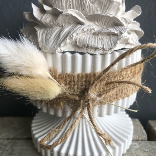Boho plaster candlestick new