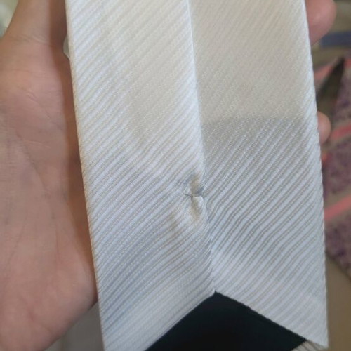 White silk tie new