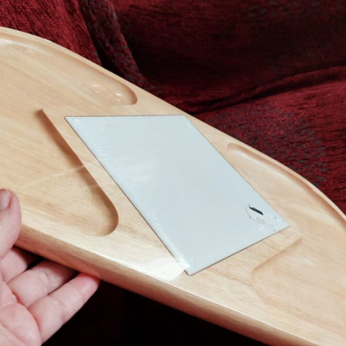 Wooden cheese serving platter new bamboo with porcelain dish