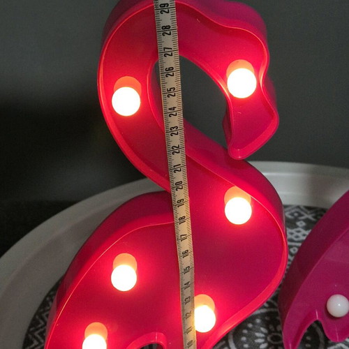 Set of 2 Flamingo LED lights, pink