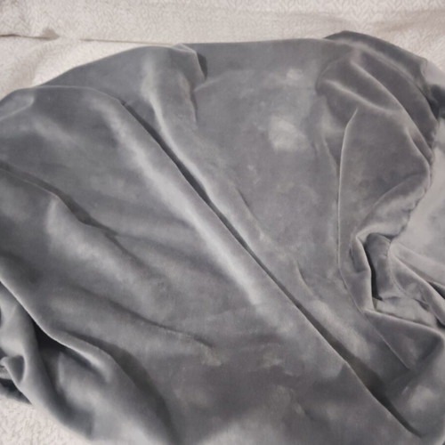 Stool cover gray velvet like new