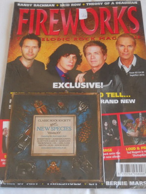 Fireworks Hard Rock Magazine Issue 64 with CD brand new, Sept/Oct 2014
