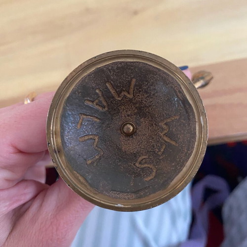 Bronze candlestick like new, height 9 cm