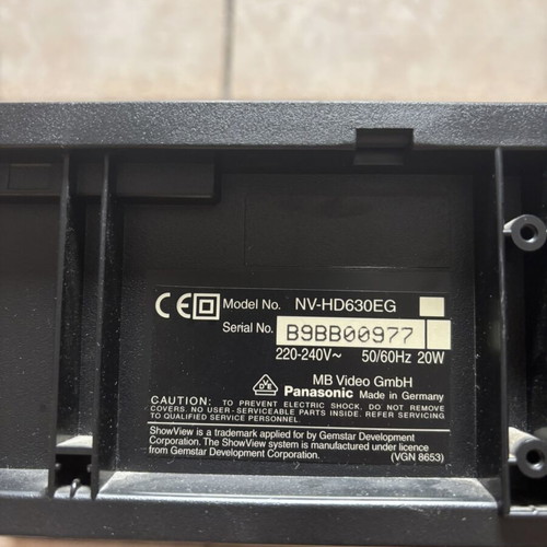 Panasonic NV-HD630EG Video Cassette VHS Player used