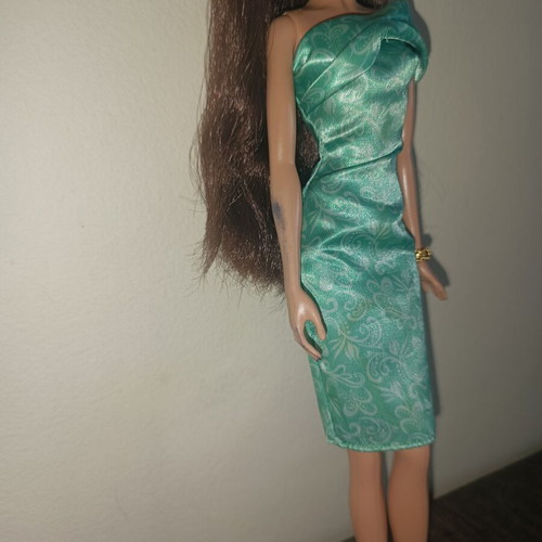 Barbie Red Carpet green dress used, Black Label collector doll 2013