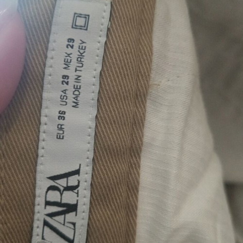 Zara μπεζ βαμβακερό παντελόνι σαν καινούργιο, νούμερο 36 S