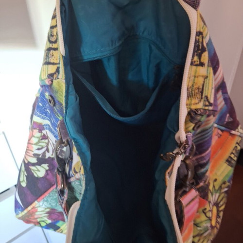 Desigual canvas handbag like new, multicolor